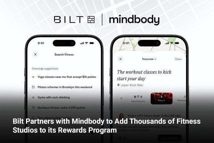 Bilt Partners with Mindbody to Add Thousands of Fitness Studios to its Rewards Program 